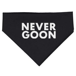 Never Goon Funny Gym Meme Never Goon USA-Made Doggie Bandana