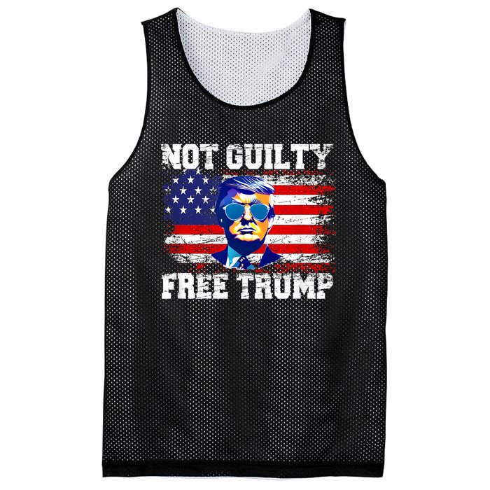 Not Guilty Free Trump I Stand With Trump 4th Of July Mesh Reversible Basketball Jersey Tank