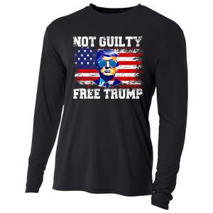 Not Guilty Free Trump I Stand With Trump 4th Of July Cooling Performance Long Sleeve Crew