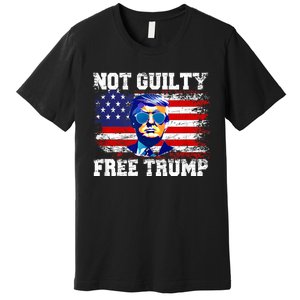 Not Guilty Free Trump I Stand With Trump 4th Of July Premium T-Shirt