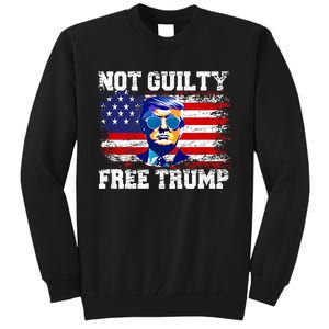 Not Guilty Free Trump I Stand With Trump 4th Of July Tall Sweatshirt