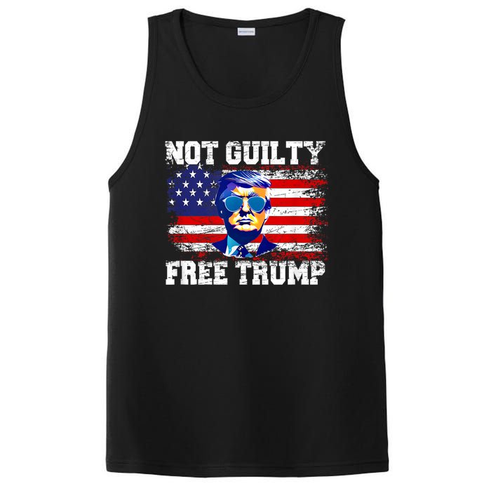 Not Guilty Free Trump I Stand With Trump 4th Of July PosiCharge Competitor Tank