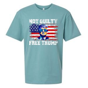 Not Guilty Free Trump I Stand With Trump 4th Of July Sueded Cloud Jersey T-Shirt