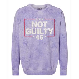 Not Guilty Free Trump 2024 Colorblast Crewneck Sweatshirt