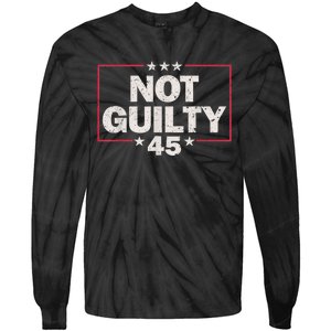 Not Guilty Free Trump 2024 Tie-Dye Long Sleeve Shirt