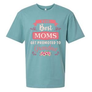 New Grandma Funny The Best Moms Get Promoted To Grandma Cute Gift Sueded Cloud Jersey T-Shirt