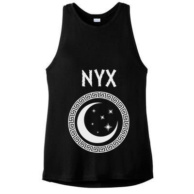 Nyx Greek Goddess Of Night Symbol Ladies PosiCharge Tri-Blend Wicking Tank