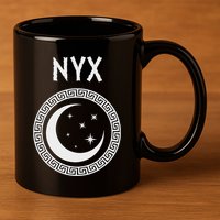 Nyx Greek Goddess Of Night Symbol 11oz C Handle Ceramic Mug