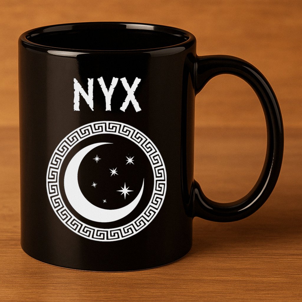 Nyx Greek Goddess Of Night Symbol 11oz C Handle Ceramic Mug