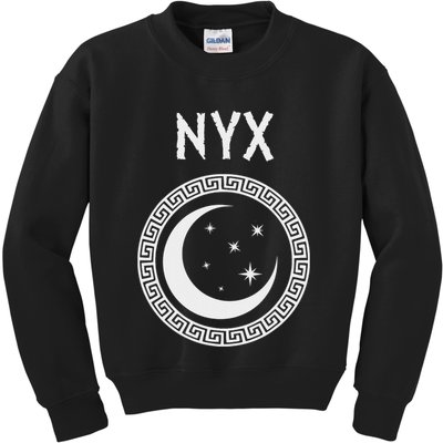 Nyx Greek Goddess Of Night Symbol Kids Sweatshirt