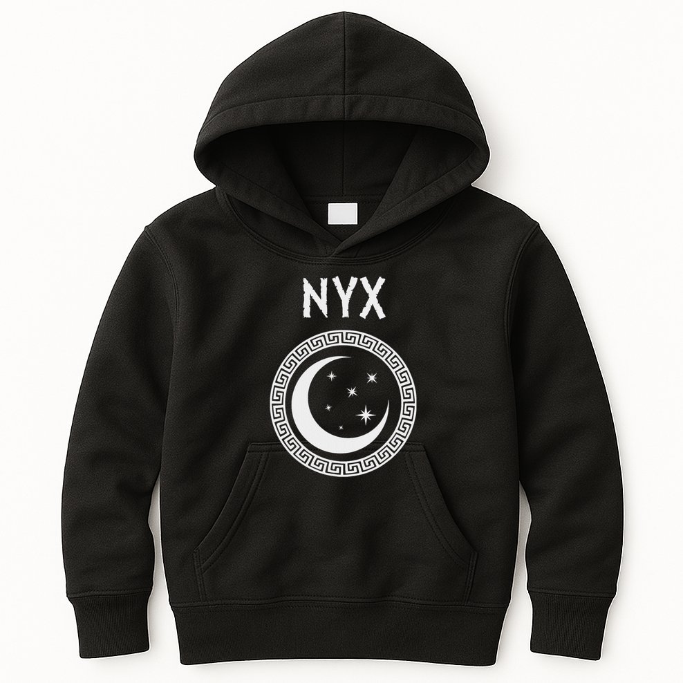 Nyx Greek Goddess Of Night Symbol Kids Hoodie