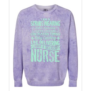 Nurse Gifgift Graduating School Rn Labor Delivery Nurse Gift Colorblast Crewneck Sweatshirt