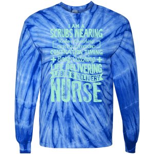 Nurse Gifgift Graduating School Rn Labor Delivery Nurse Gift Tie-Dye Long Sleeve Shirt