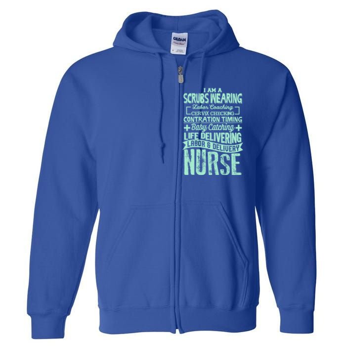 Nurse Gifgift Graduating School Rn Labor Delivery Nurse Gift Full Zip Hoodie