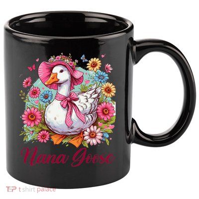 Nana Goose Grandma Mimi Silly Goose Coquette Mothers Day 11oz C Handle Ceramic Mug