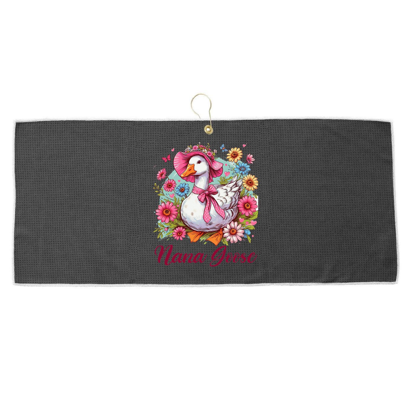 Nana Goose Grandma Mimi Silly Goose Coquette Mothers Day Large Microfiber Waffle Golf Towel