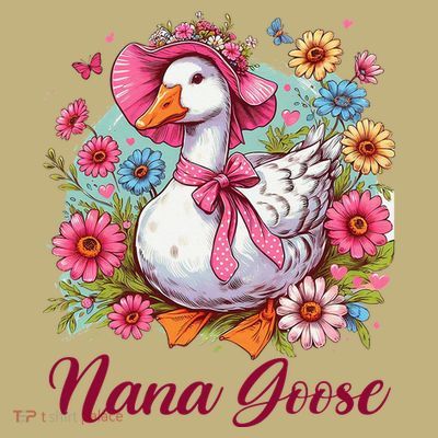 Nana Goose Grandma Mimi Silly Goose Coquette Mothers Day T-Shirt