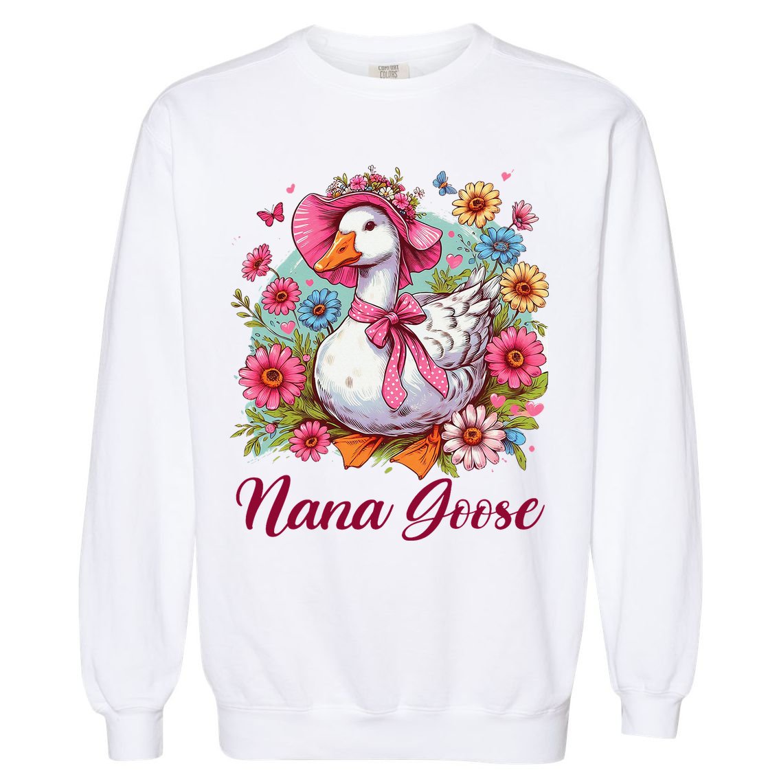 Nana Goose Grandma Mimi Silly Goose Coquette Mothers Day Garment-Dyed Sweatshirt