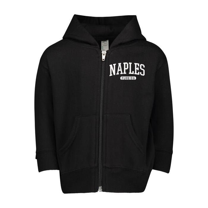 Naples Great Gift Cool Gift College University Florida Usa Toddler Zip Fleece Hoodie