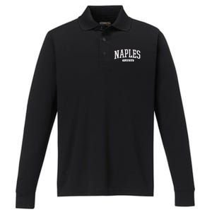 Naples Great Gift Cool Gift College University Florida Usa Performance Long Sleeve Polo