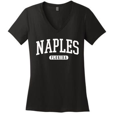 Naples Great Gift Cool Gift College University Florida Usa Women's V-Neck T-Shirt