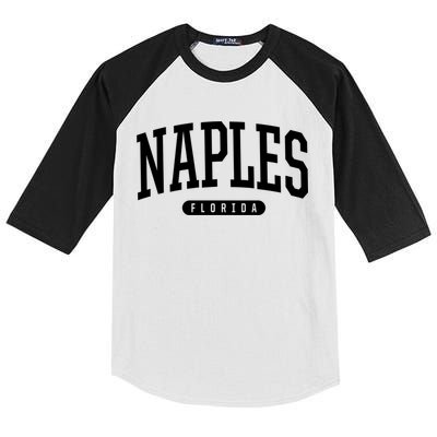 Naples Great Gift Cool Gift College University Style Fl Usa Kids Colorblock Raglan Jersey
