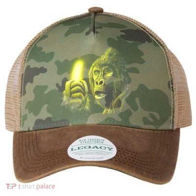 Neon Gorilla Holding Banana Legacy Tie Dye Trucker Hat
