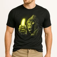 Neon Gorilla Holding Banana Cooling Performance Crew T-Shirt