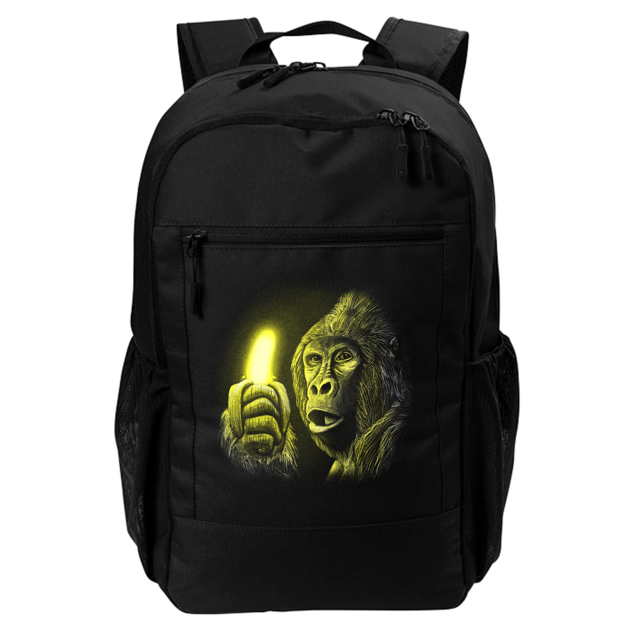 Neon Gorilla Holding Banana Backpack