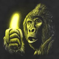 Neon Gorilla Holding Banana Adult Drive Performance Visor