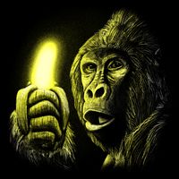 Neon Gorilla Holding Banana Baby Bodysuit