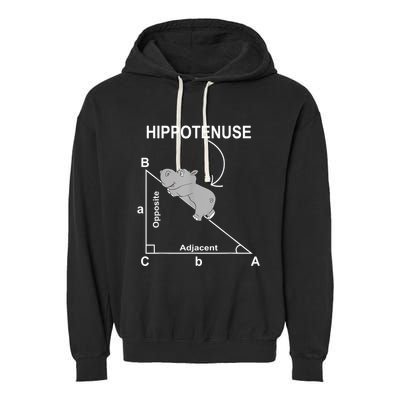Nerd Geometry Hippotenuse Hypotenuse Funny Garment-Dyed Fleece Hoodie