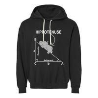 Nerd Geometry Hippotenuse Hypotenuse Funny Garment-Dyed Fleece Hoodie