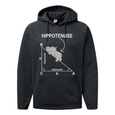 Nerd Geometry Hippotenuse Hypotenuse Funny Performance Fleece Hoodie