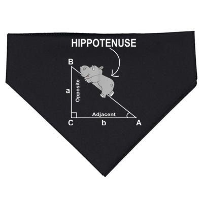 Nerd Geometry Hippotenuse Hypotenuse Funny USA-Made Doggie Bandana