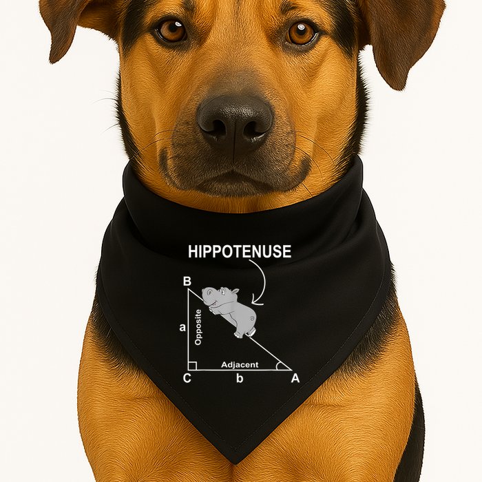 Nerd Geometry Hippotenuse Hypotenuse Funny USA-Made Doggie Bandana