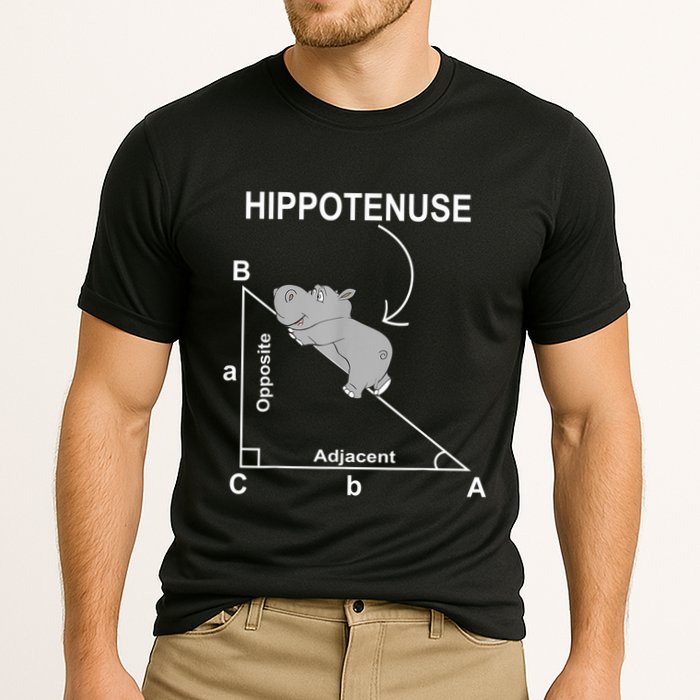Nerd Geometry Hippotenuse Hypotenuse Funny Performance Shirt