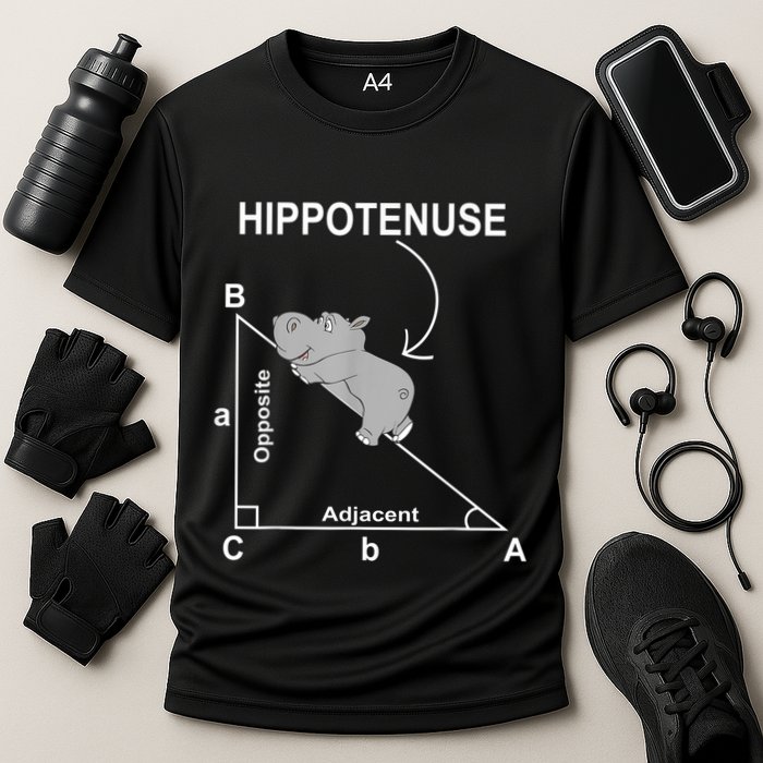 Nerd Geometry Hippotenuse Hypotenuse Funny Performance Shirt