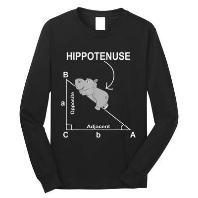 Nerd Geometry Hippotenuse Hypotenuse Funny Long Sleeve Shirt