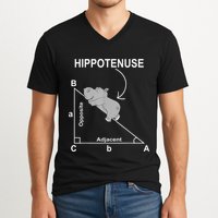 Nerd Geometry Hippotenuse Hypotenuse Funny V-Neck T-Shirt