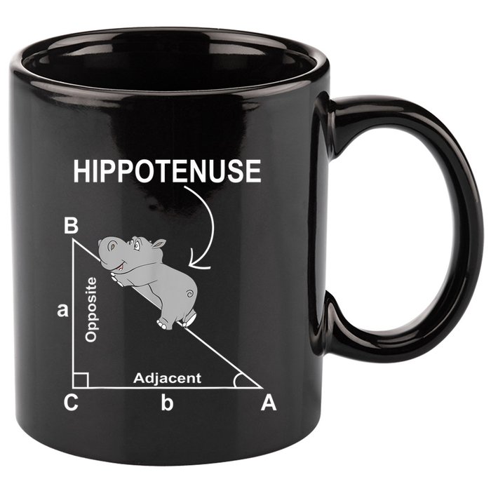 Nerd Geometry Hippotenuse Hypotenuse Funny 11oz C Handle Ceramic Mug