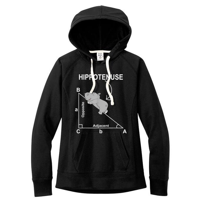 Nerd Geometry Hippotenuse Hypotenuse Funny Women's Fleece Hoodie