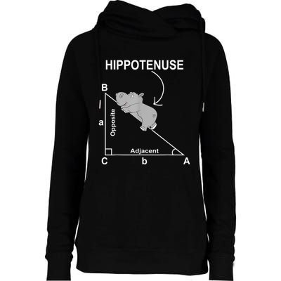 Nerd Geometry Hippotenuse Hypotenuse Funny Womens Funnel Neck Pullover Hood