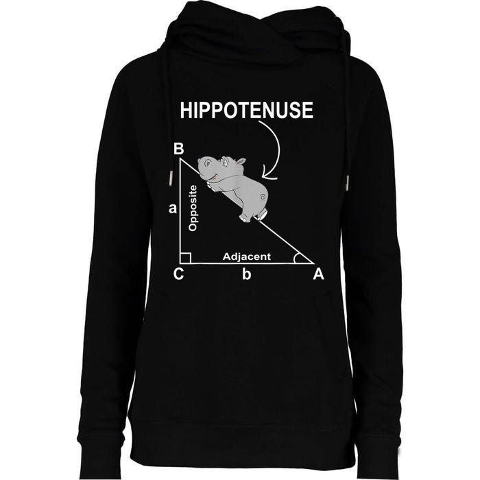Nerd Geometry Hippotenuse Hypotenuse Funny Womens Funnel Neck Pullover Hood