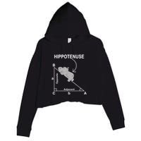 Nerd Geometry Hippotenuse Hypotenuse Funny Crop Fleece Hoodie