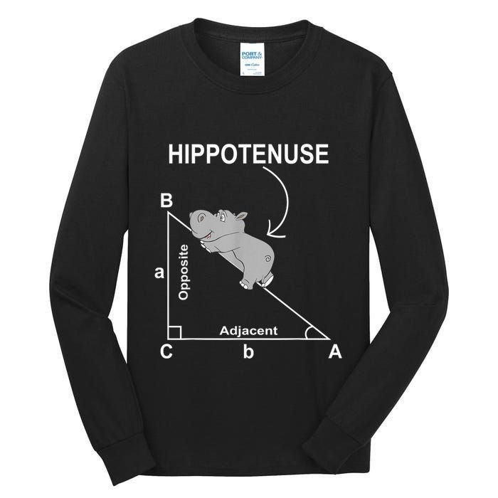 Nerd Geometry Hippotenuse Hypotenuse Funny Tall Long Sleeve T-Shirt