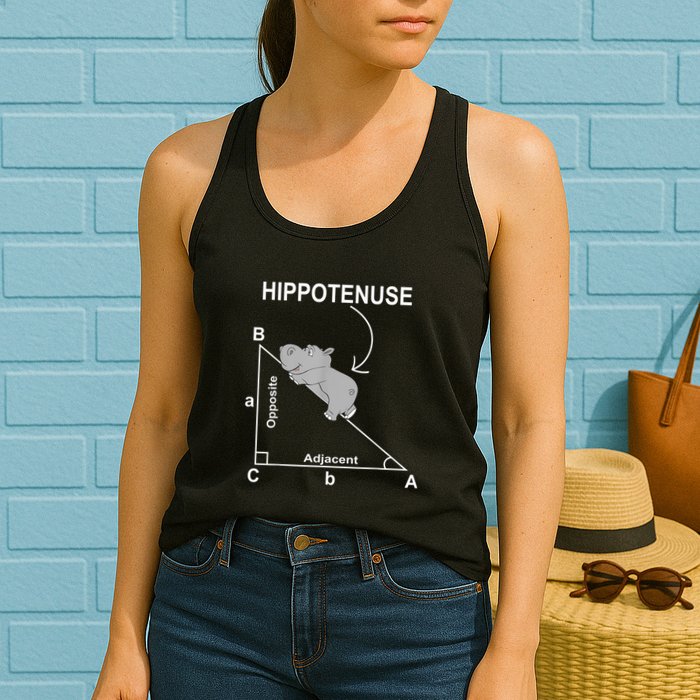Nerd Geometry Hippotenuse Hypotenuse Funny Womens Tank Top