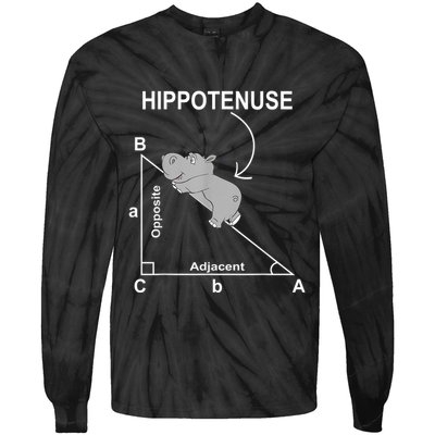 Nerd Geometry Hippotenuse Hypotenuse Funny Tie-Dye Long Sleeve Shirt
