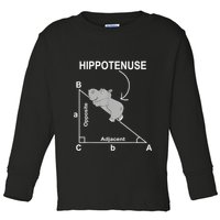 Nerd Geometry Hippotenuse Hypotenuse Funny Toddler Long Sleeve Shirt