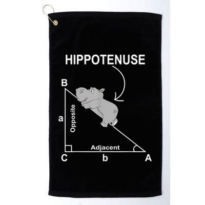 Nerd Geometry Hippotenuse Hypotenuse Funny Golf Towel